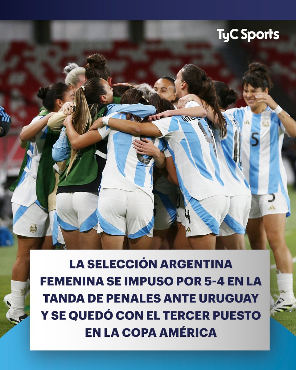 🥉阿根廷点球大战7-6击败乌拉圭,获得女子美洲杯第三名